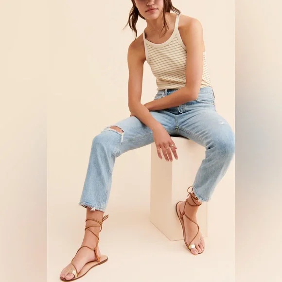 Agolde Riley High Rise Straight Crop - Picture 3 of 16